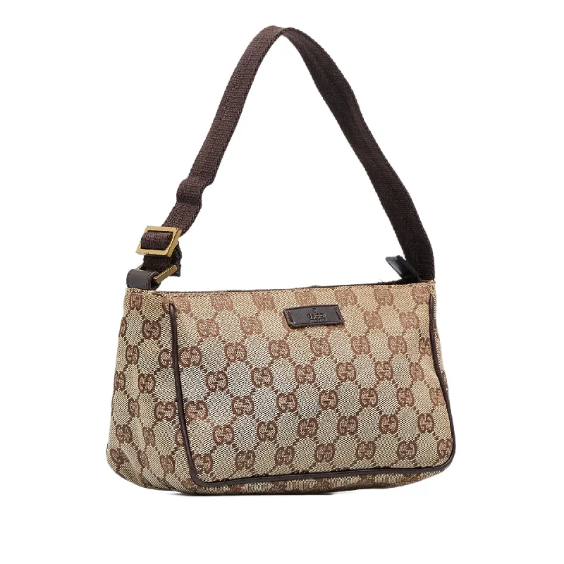 Gucci Marmont bags for women with gold - toned hardwareGucci GG Canvas Baguette (LwbSCX)