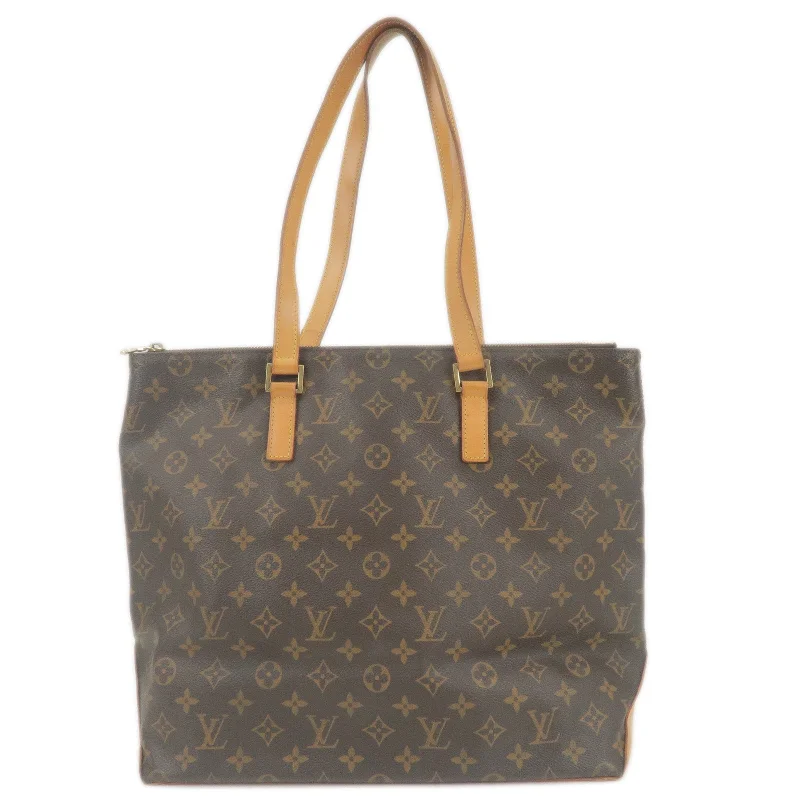 Louis Vuitton bags with a snap - button closure and a decorative charm for styleLouis Vuitton Monogram Cabas Mezzo Tote Bag M51151