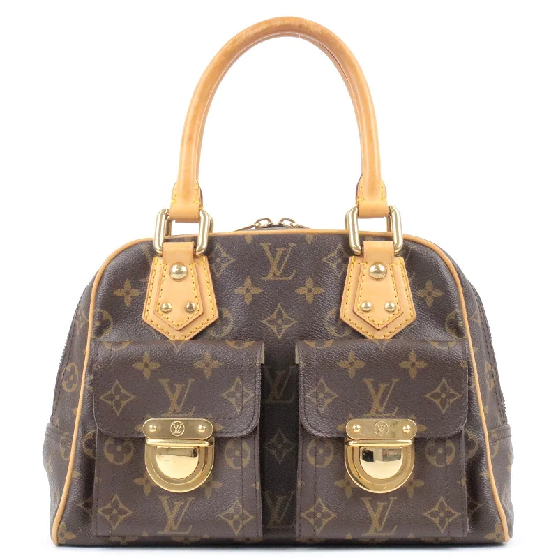 Ladies Louis Vuitton shoulder bags with a single - handle silhouetteLouis Vuitton Monogram Manhattan PM Hand Bag M40026