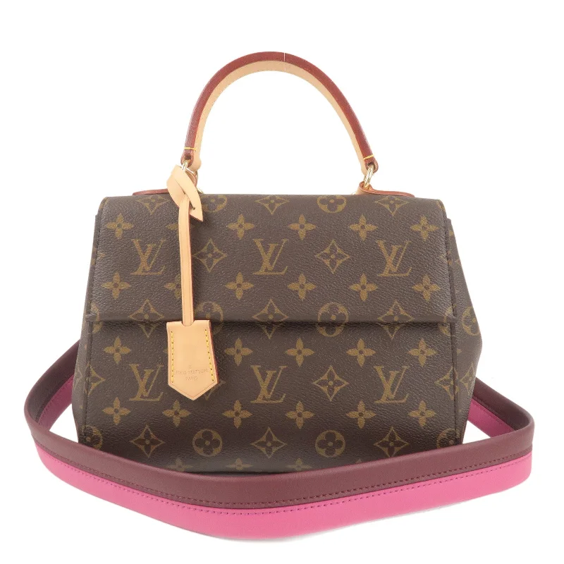 Louis Vuitton bags with a zippered interior pocket for better organizationLouis Vuitton Monogram Cluny BB 2Way Bag Shoulder Bag Rose M42738