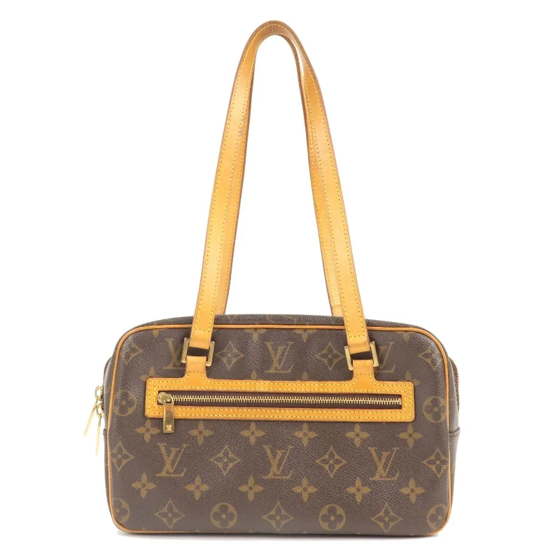 Louis Vuitton bags with a front - zip pocket for small items like keysLouis Vuitton Monogram Cite MM Shoulder Bag Hand Bag M51182