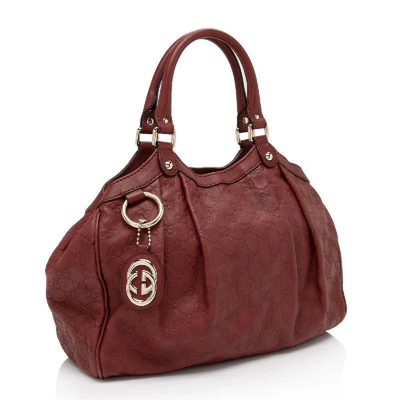 Ladies Gucci shoulder bags with a magnetic - closure flapGucci Guccissima Leather Sukey Medium Tote (SHF-aMRl0z)