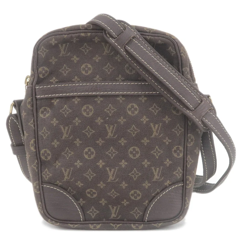 Ladies Louis Vuitton shoulder bags with a wide - width strap for comfortLouis Vuitton Monogram Mini Lin Danube Shoulder Bag Brown M95228