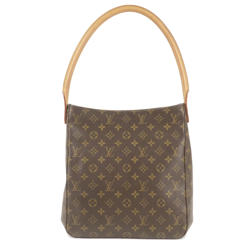 Louis Vuitton tote bags with a printed LV logo on the front for brand visibilityLouis Vuitton Monogram Looping GM Shoulder Bag Hand Bag M51145