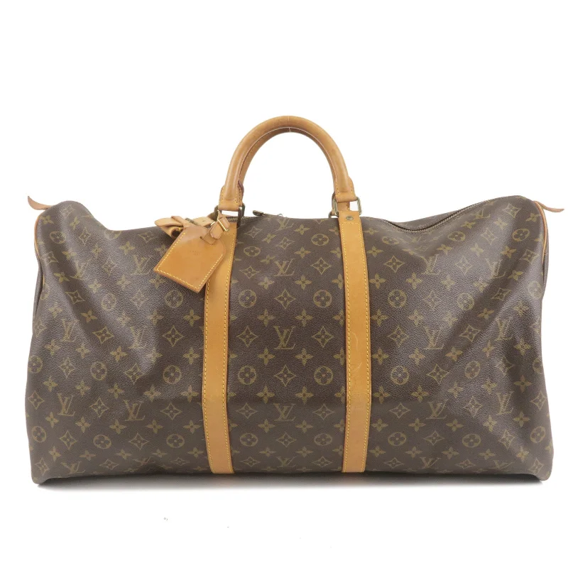 Louis Vuitton bags with a zip - around closure for enhanced securityLouis Vuitton Monogram Keep All 60 Boston Bag Brown M41422