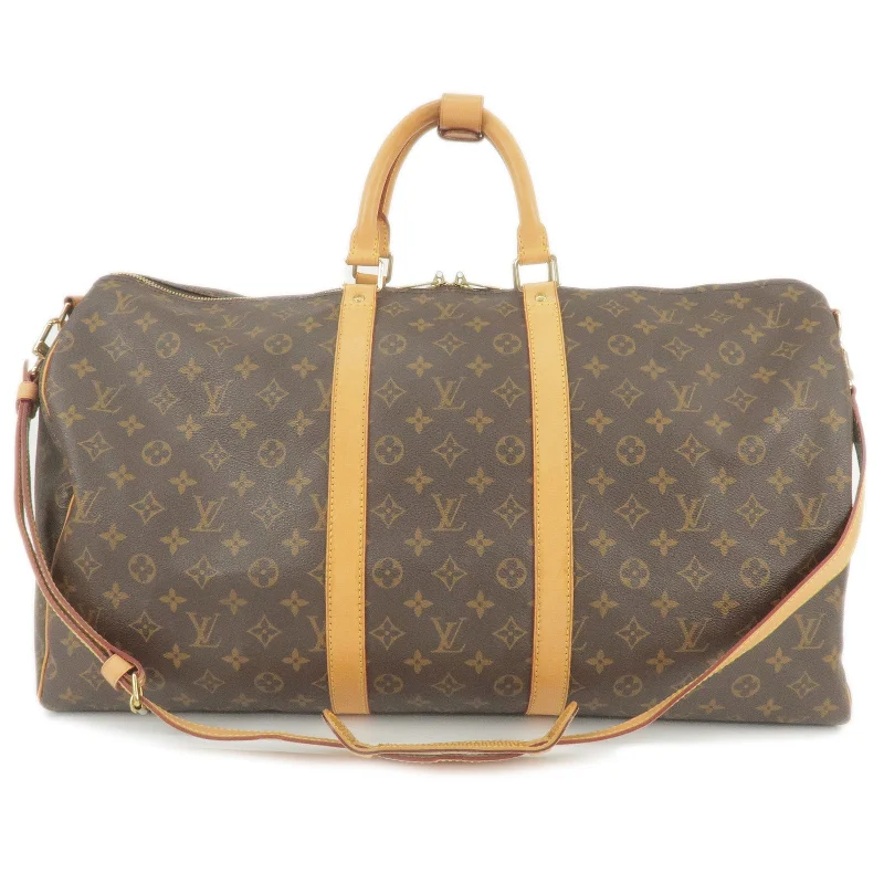 Louis Vuitton bags with a front - flap pocket for quick - access itemsLouis Vuitton Monogram Keep All Bandouliere 55 Boston Bag M41414