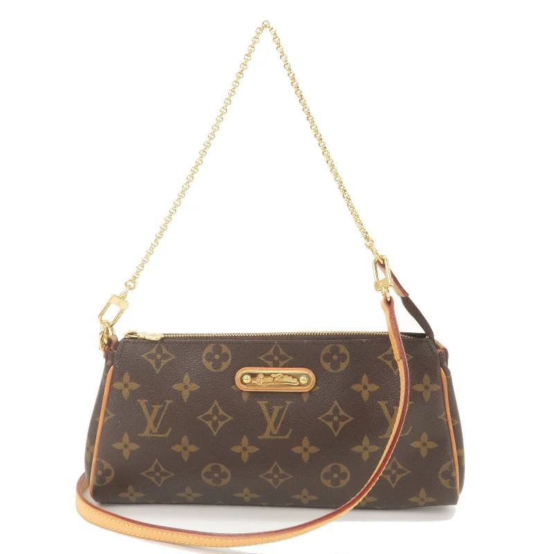 Louis Vuitton handbags with a back - zip pocket for storing valuablesLouis Vuitton Monogram Eva 2 Way Pouch Shoulder Bag M95567