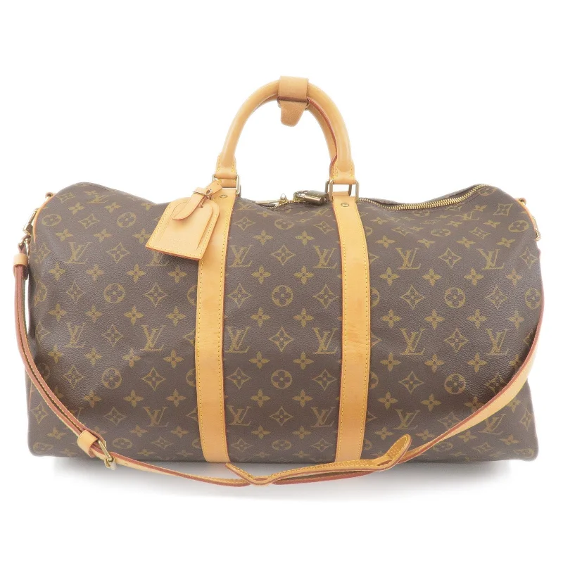 Louis Vuitton handbags with a metal - framed clasp for durabilityLouis Vuitton Monogram Keep All Bandouliere 50 Bag M41416