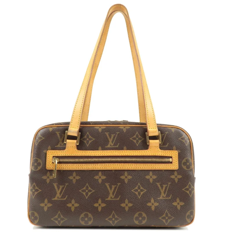 Ladies Louis Vuitton shoulder bags with a wide - width strap for comfortLouis Vuitton Monogram Cite MM Shoulder Bag Hand Bag M51182