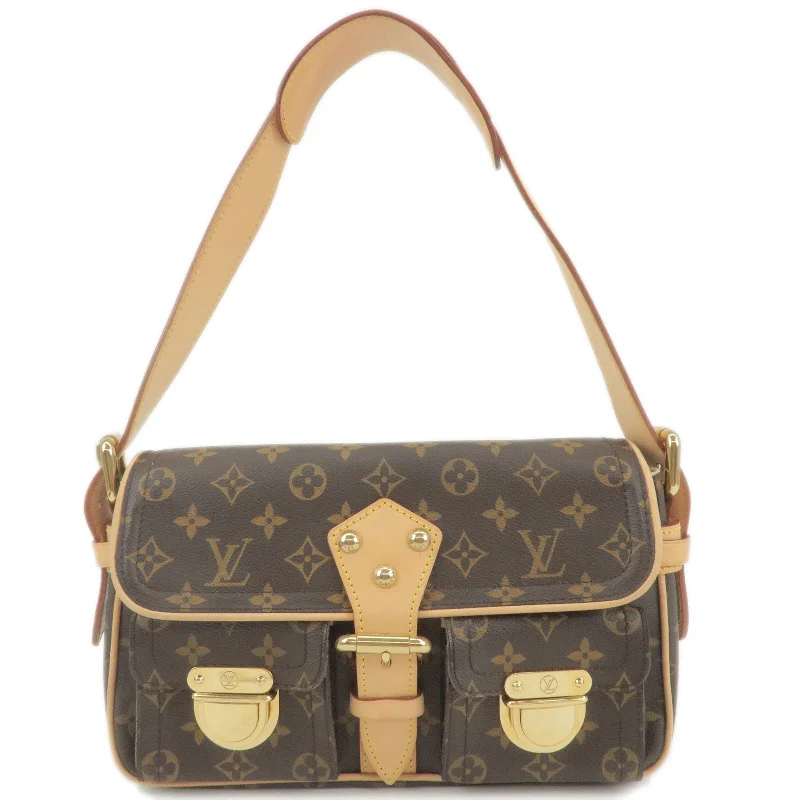 Louis Vuitton Alma bags featuring the signature top - handle designLouis Vuitton Monogram Hudson Shoulder Bag M40047