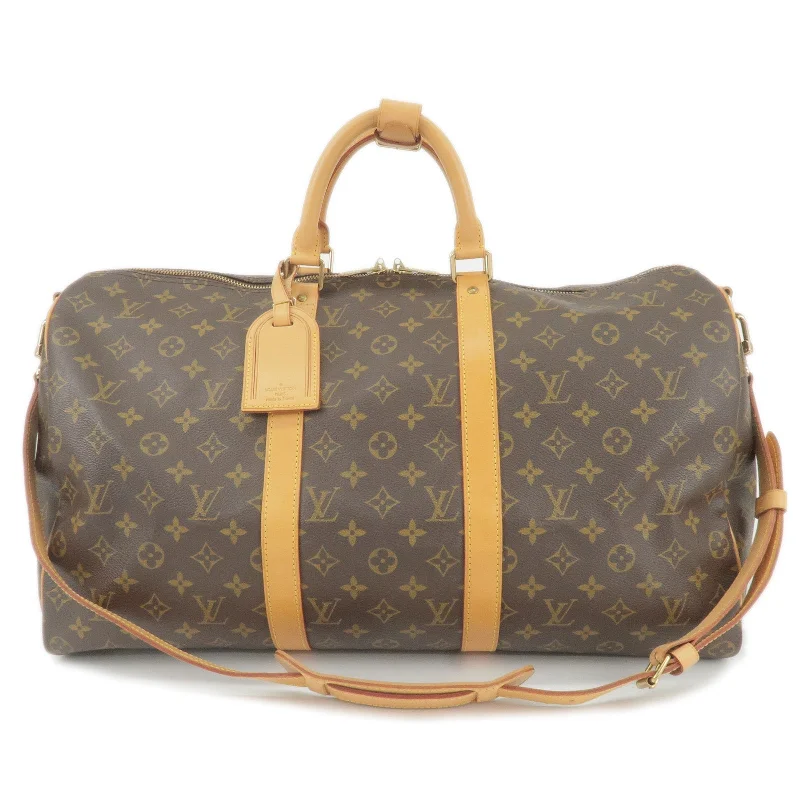 Louis Vuitton Alma bags with a monogram - embossed leather surfaceLouis Vuitton Monogram Keep All Bandouliere 50 Bag M41416