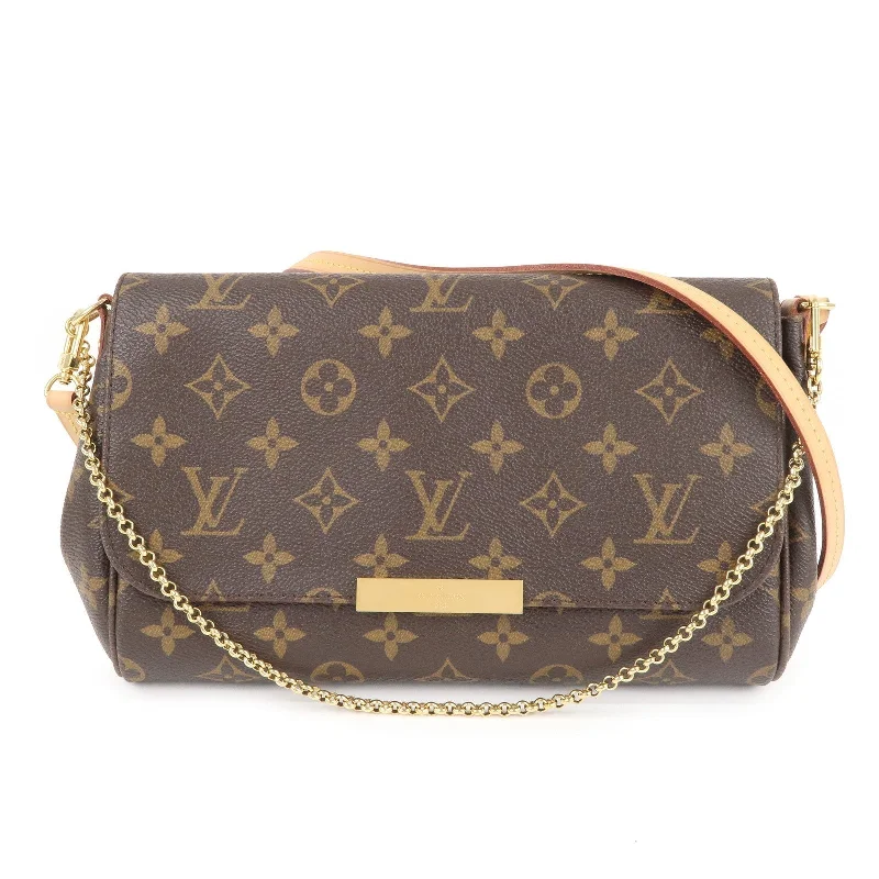 Louis Vuitton tote bags with a water - resistant coating for outdoor useLouis Vuitton Monogram Favorite MM 2Way Shoulder Bag M40718