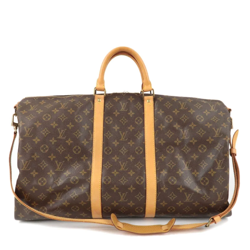 Louis Vuitton bags with a zip - around closure for enhanced securityLouis Vuitton Monogram Keep All Bandouliere 55 Bag M41414