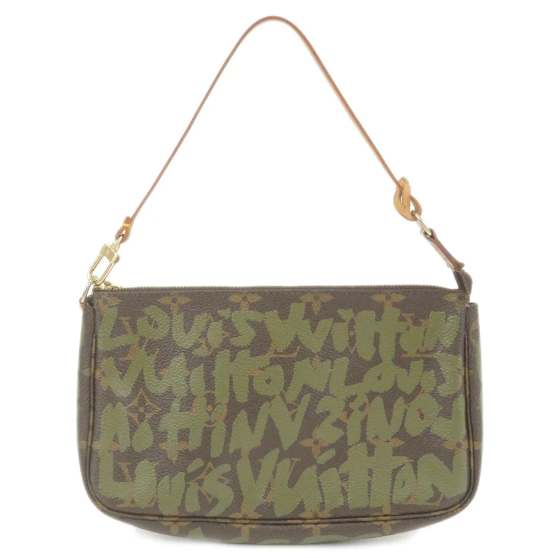 Louis Vuitton Alma bags with a monogram - embossed leather surfaceLouis Vuitton Monogram Graffiti Pochette Accessoires M92191