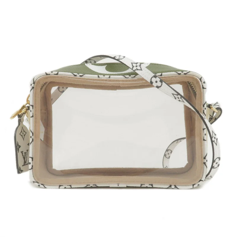 Louis Vuitton Twist bags with a snakeskin - effect panel for a bold lookLouis Vuitton Monogram Giant Beach Pouch Hand Bag Khaki M67610