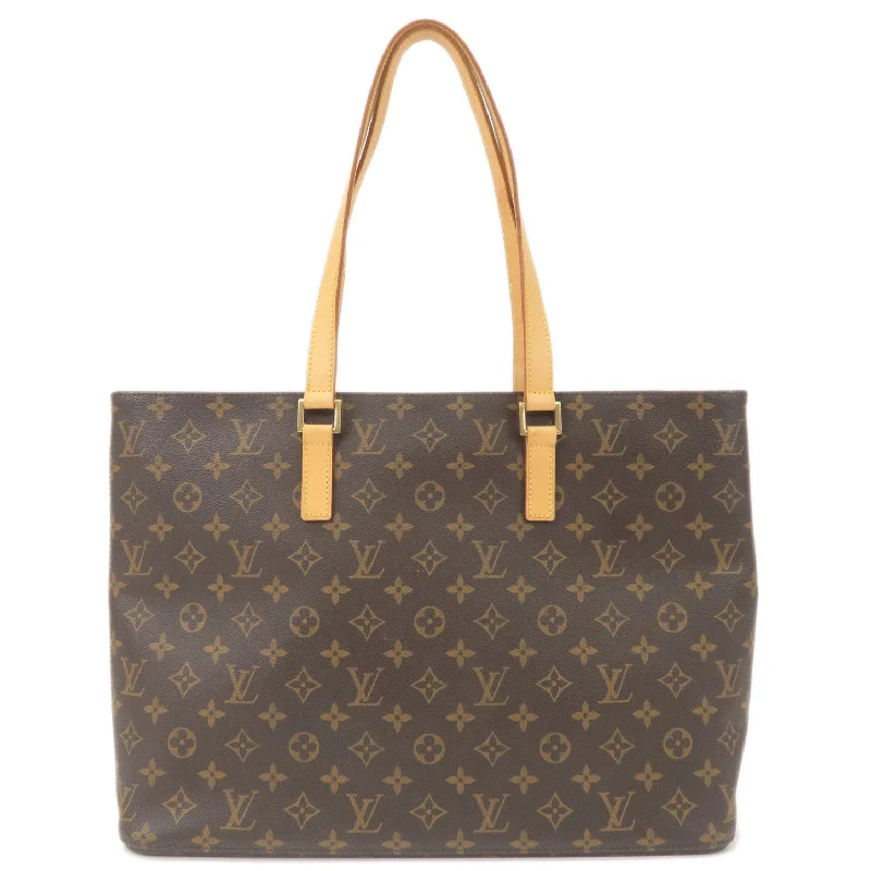 Ladies Louis Vuitton Capucines bags with a detachable shoulder strapLouis Vuitton Monogram Luco Tote Bag Hand Bag Brown M51155