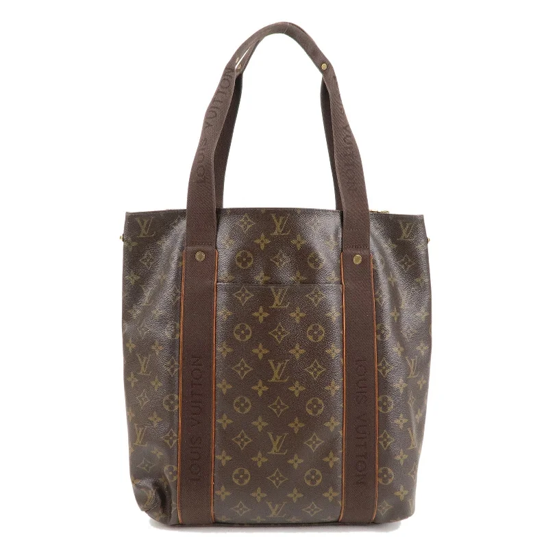 Louis Vuitton tote bags with a double - handle and shoulder - strap optionLouis Vuitton Monogram Cabas Beaubourg Tote Bag Brown M53013