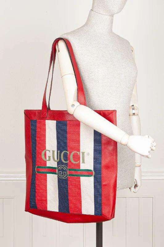 Medium - sized Women Gucci handbags for everyday useGUCCI Sylvie Stripe Tote