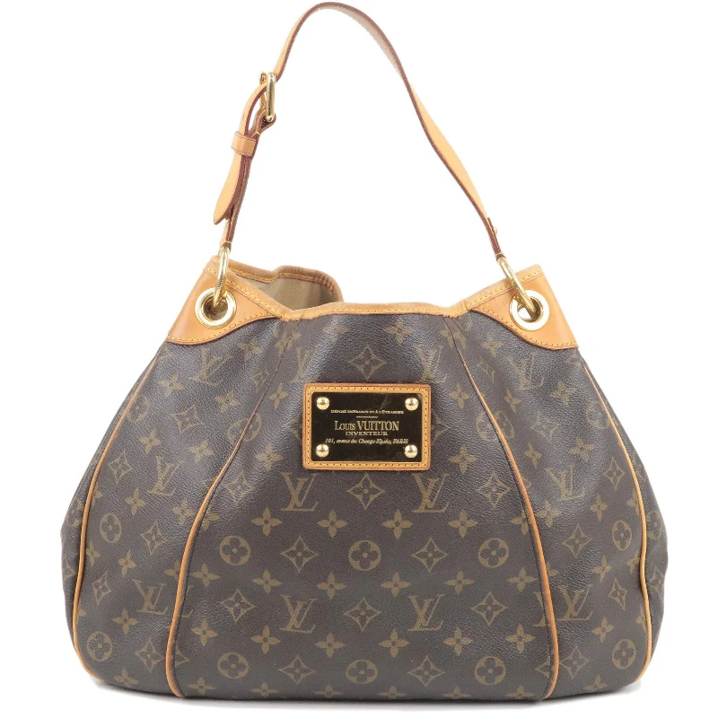 Louis Vuitton bags with a magnetic snap closure for easy accessLouis Vuitton Monogram Galliera PM Shoulder Bag Brown M56382