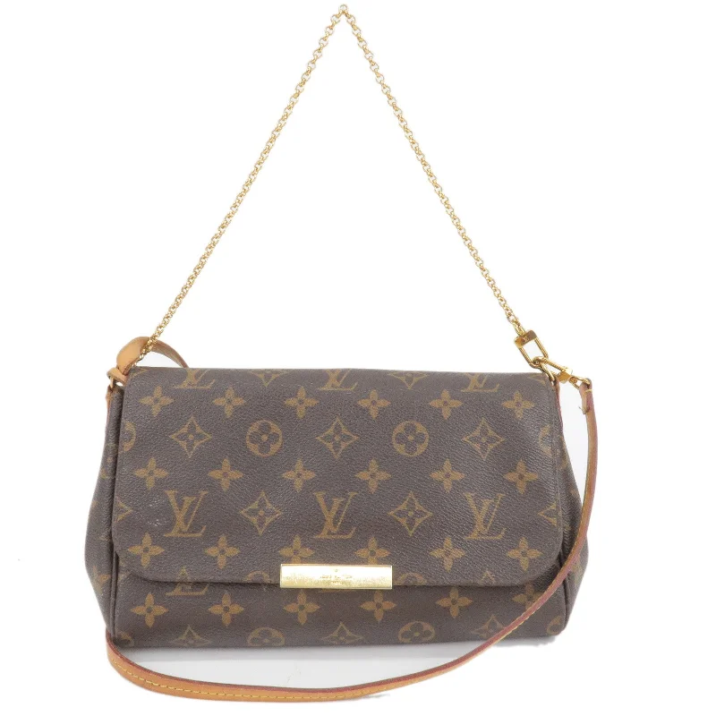 Ladies Louis Vuitton Petite Malle bags in a pastel color for a soft lookLouis Vuitton Monogram Favorite MM 2Way Shoulder Bag M40718