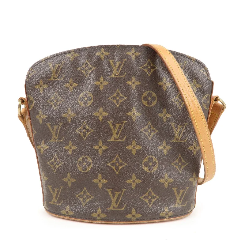 Ladies Louis Vuitton shoulder bags with a single - handle silhouetteLouis Vuitton Monogram Drouot Cross Body Shoulder Bag M51290