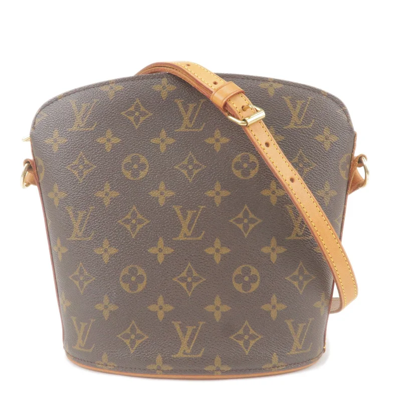 Ladies Louis Vuitton shoulder bags with a magnetic - closure flap for easeLouis Vuitton Monogram Drouot Cross Body Shoulder Bag M51290