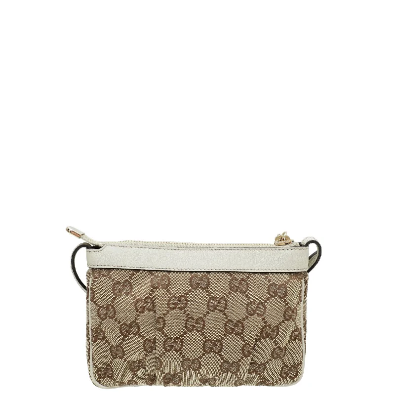 Gucci Marmont bags for women with a snakeskin - effect panelGucci Bicolor GG Heart Charm Pochette Bag