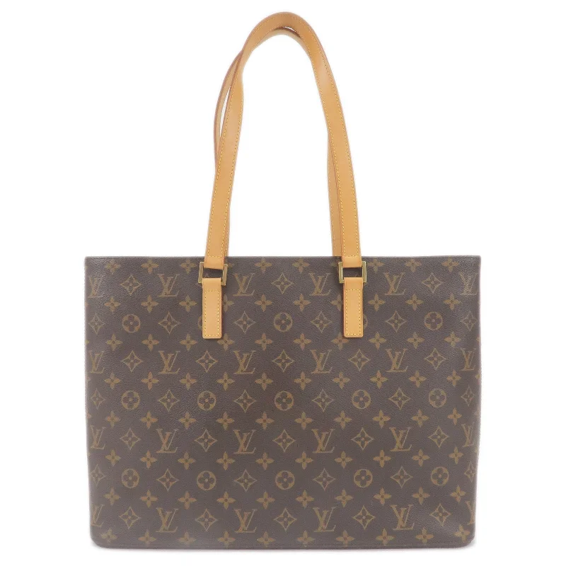 Louis Vuitton bags with a magnetic snap closure for easy accessLouis Vuitton Monogram Luco Tote Bag Shoulder Bag M51155