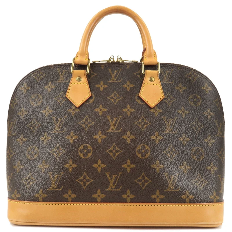 Louis Vuitton bags with a snap - button closure and a decorative charm for styleLouis Vuitton Monogram Alma Hand Bag M51130