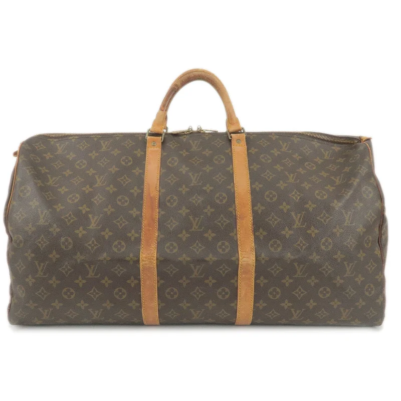 Louis Vuitton handbags with a patent - leather finish for a shiny lookLouis Vuitton Monogram Keep All 60 Boston Bag M41422