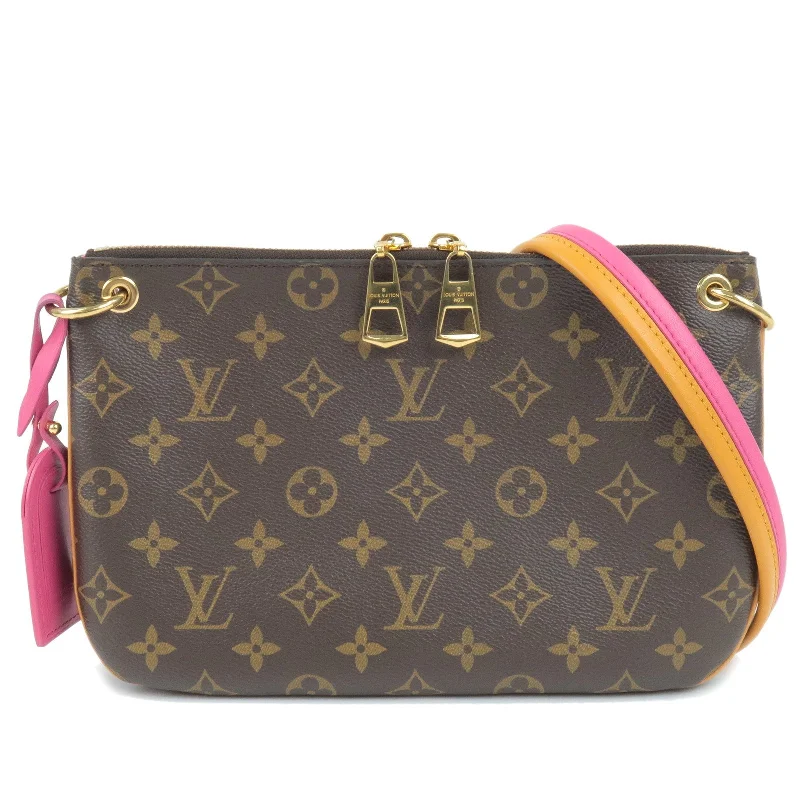 Louis Vuitton backpacks with a padded back panel for comfort during long - wearLouis Vuitton Monogram Lorette Shoulder Bag Hot Pink M44053