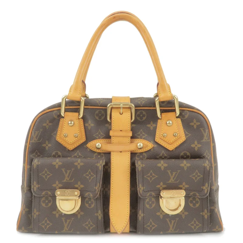 Louis Vuitton bags with a magnetic snap closure for easy accessLouis Vuitton Monogram Manhattan GM Hand Bag M40025