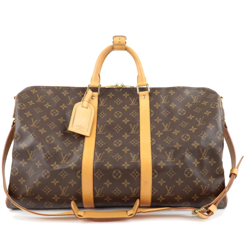 Louis Vuitton crossbody bags with a printed floral pattern for femininityLouis Vuitton Monogram Keep All Bandouliere 50 Bag N41416