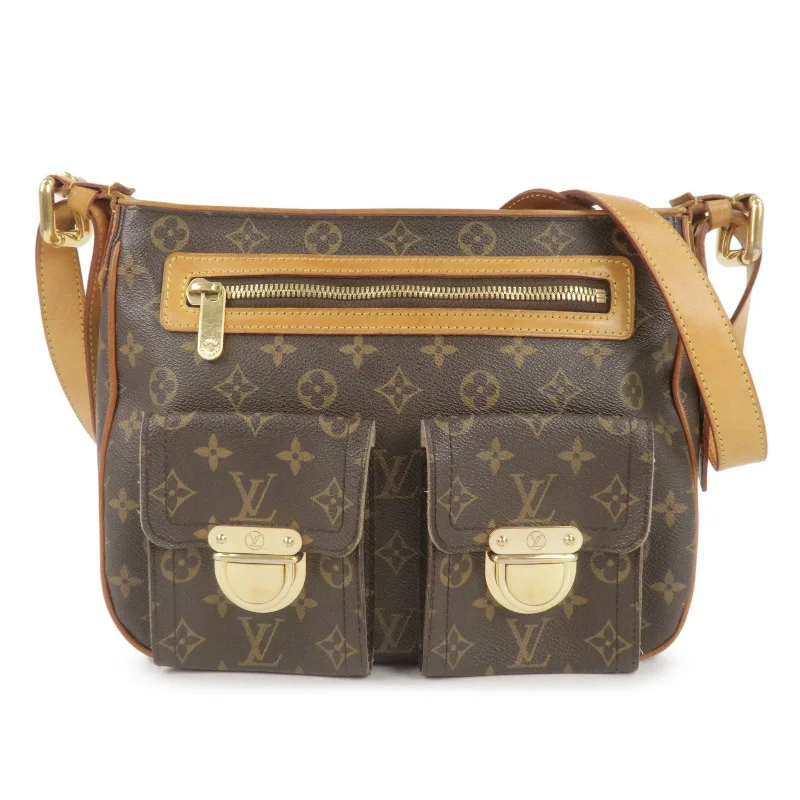 Medium - sized Louis Vuitton tote bags for work and shoppingLouis Vuitton Monogram Hudson GM Shoulder Bag Brown M40045