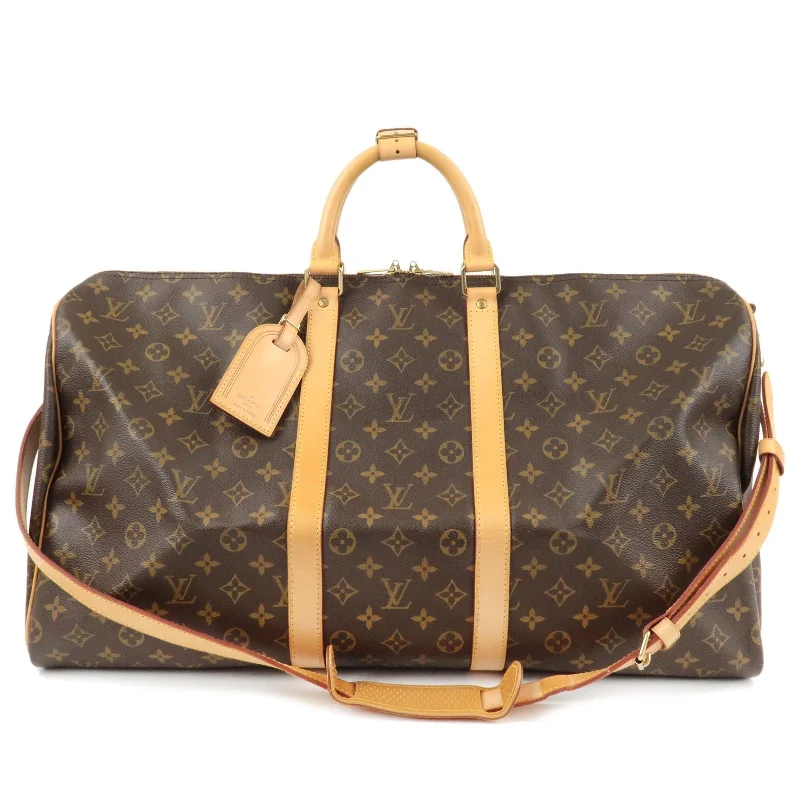 Louis Vuitton Alma bags featuring the signature top - handle designLouis Vuitton Monogram Keep All 55 Bandouliere Boston Bag M41414