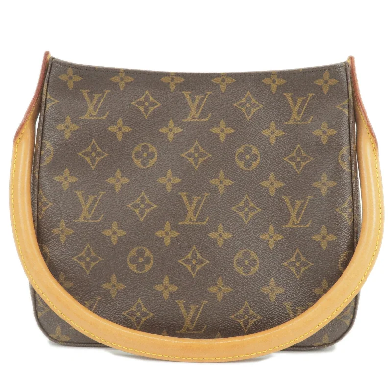 Louis Vuitton Petite Malle bags with a hard - shell structure for uniquenessLouis Vuitton Monogram Looping MM Shoulder Bag Hand Bag M51146