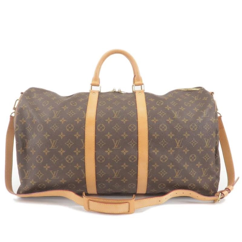 Louis Vuitton crossbody bags with adjustable shoulder straps for comfortLouis Vuitton Monogram Keep All 55 Bandouliere Boston Bag M41414