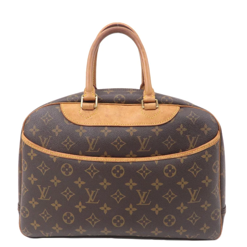 Louis Vuitton handbags with a back - zip pocket for storing valuablesLouis Vuitton Monogram Deauville Hand Bag Brown M472700