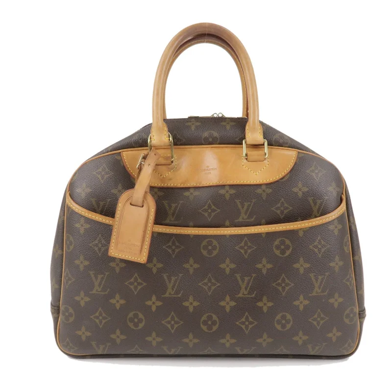 Louis Vuitton bags with a front - flap pocket for quick - access itemsLouis Vuitton Monogram Deauville Hand Bag Brown M47270