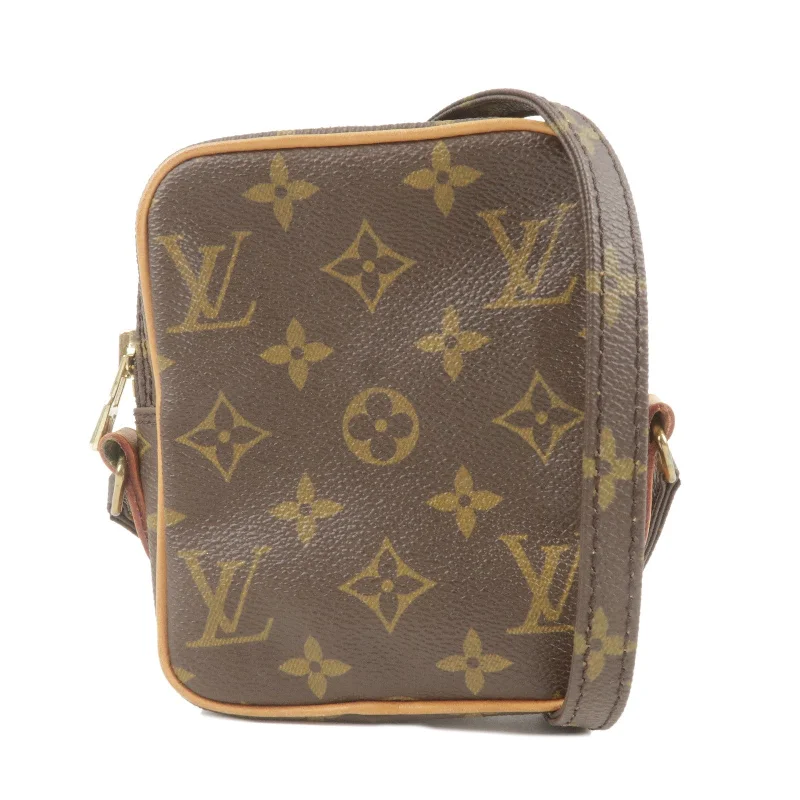 Louis Vuitton Twist bags with a crystal - embellished LV - turnlockLouis Vuitton Monogram Mini Danube Shoulder Bag Brown M45268