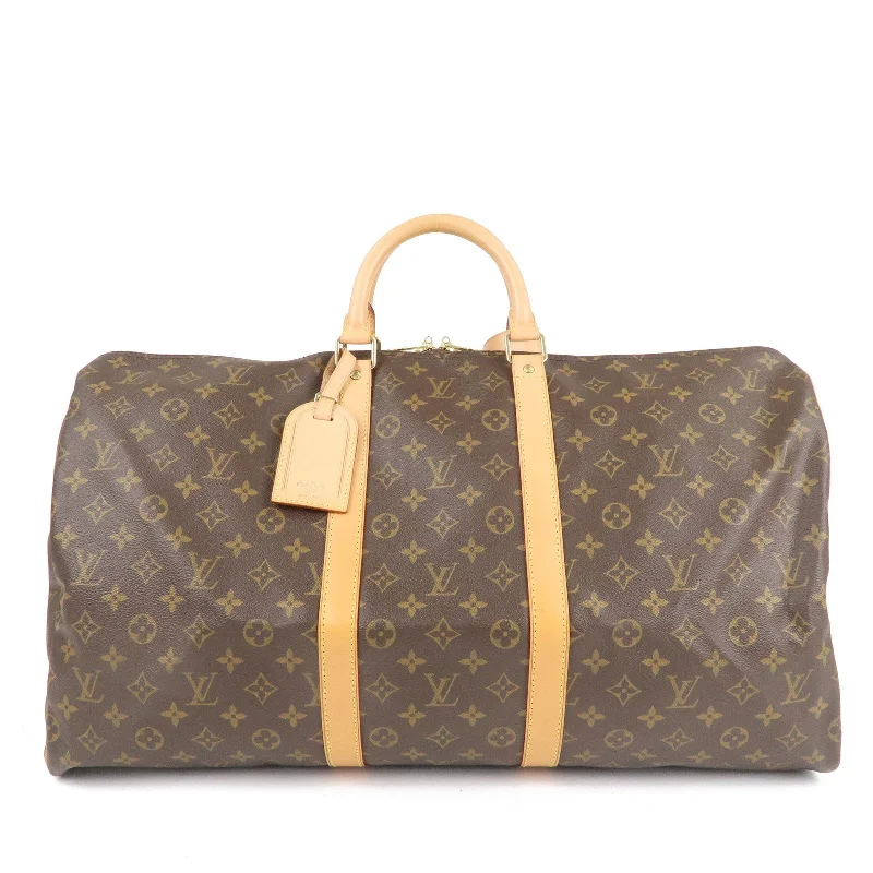 Louis Vuitton Speedy bags in monogram canvas for a classic lookLouis Vuitton Monogram Keep All 55 Boston Bag Brown M41424