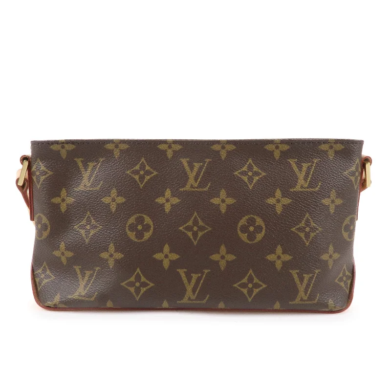 Ladies Louis Vuitton shoulder bags with a tassel decoration for charmLouis Vuitton Monogram Trotteur Shoulder Bag Brown M51240