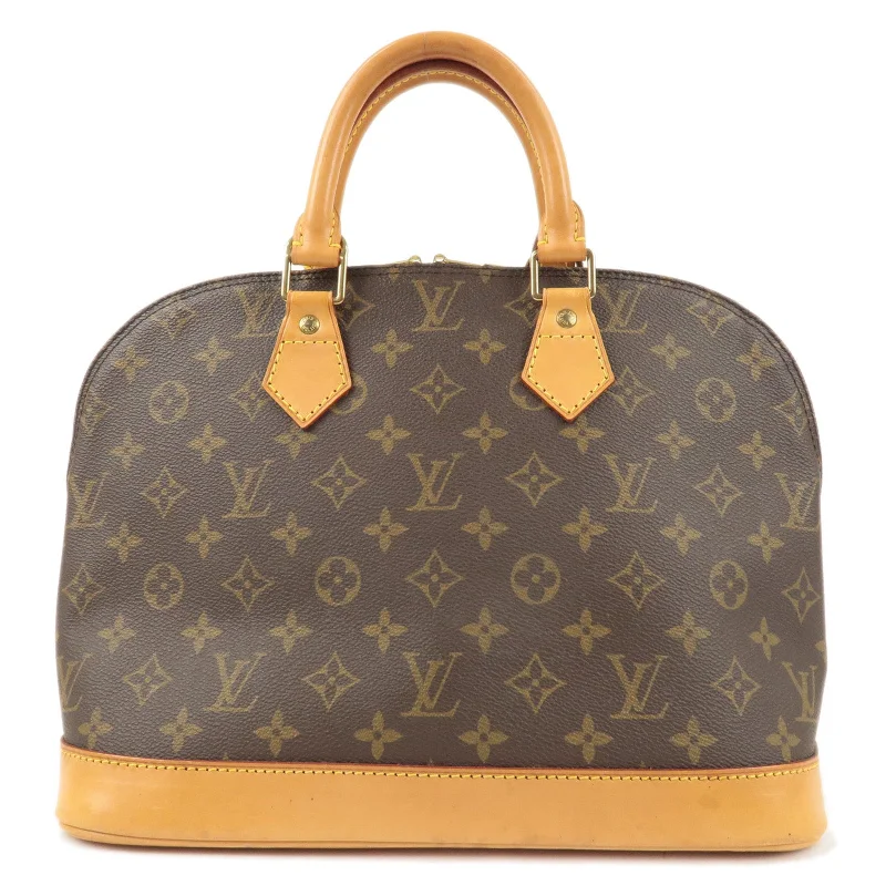 Louis Vuitton handbags with a patent - leather finish for a shiny lookLouis Vuitton Monogram Alma Hand Bag M51130