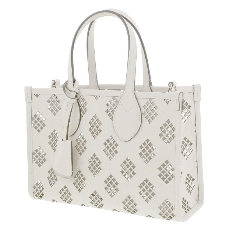 Gucci tote bags for women with a printed Gucci logoGucci Small Tote Light Bag White Diamond