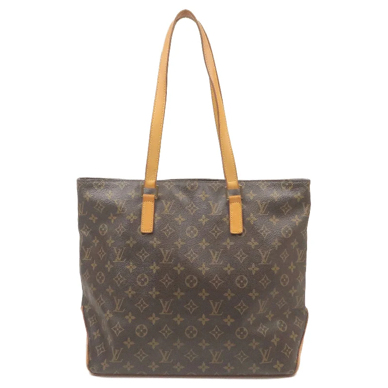 Louis Vuitton bags with a chain - link trim and a leather body for a modern edgeLouis Vuitton Monogram Cabas Mezzo Tote Bag M51151