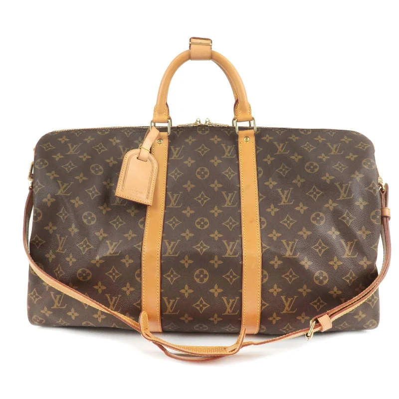 Louis Vuitton tote bags with a water - resistant coating for outdoor useLouis Vuitton Monogram Keep All Bandouliere 50 Bag M41416