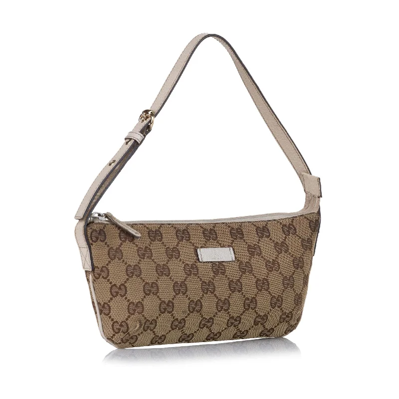 Gucci tote bags for women with a spacious interiorGucci GG Canvas Baguette (34624)