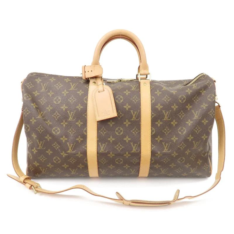 Ladies Louis Vuitton Capucines bags with gold - toned hardwareLouis Vuitton Monogram Keep All 50 Boston Bag M41416