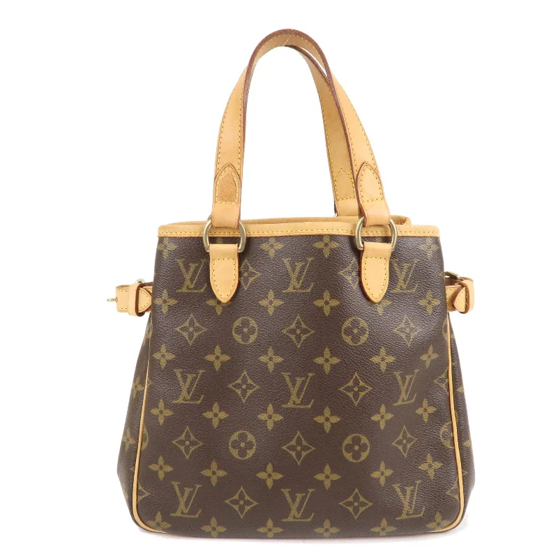 Louis Vuitton bags with a chain - link trim and a leather body for a modern edgeLouis Vuitton Monogram Batignolles Tote Bag Hand Bag M51156