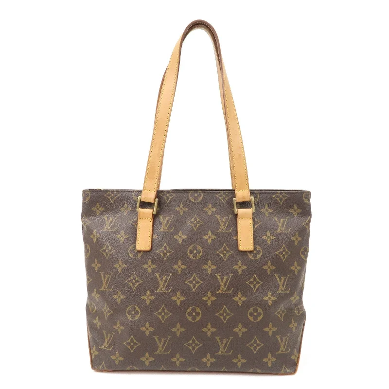 Ladies Louis Vuitton shoulder bags with a wide - width strap for comfortLouis Vuitton Monogram Cabas Piano Tote Bag Brown M51148